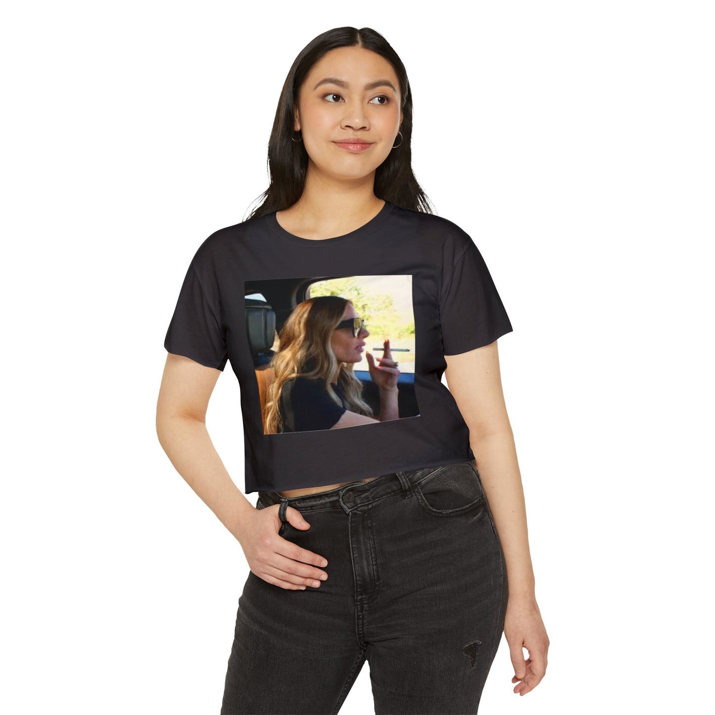 Dorit Kemsley Smoking Meme Crop T-Shirt – Glamour. Chaos. Nicotine.