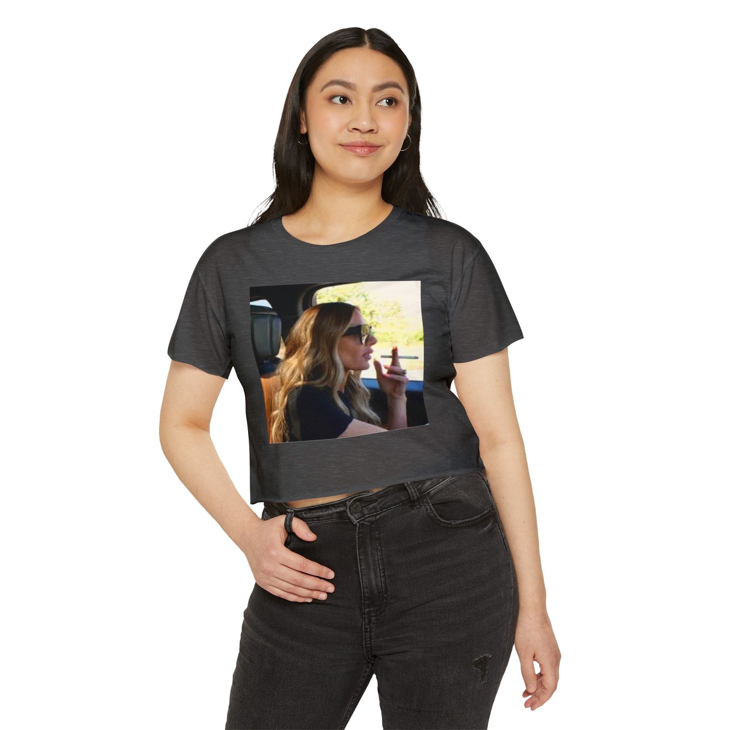 Dorit Kemsley Smoking Meme Crop T-Shirt – Glamour. Chaos. Nicotine.