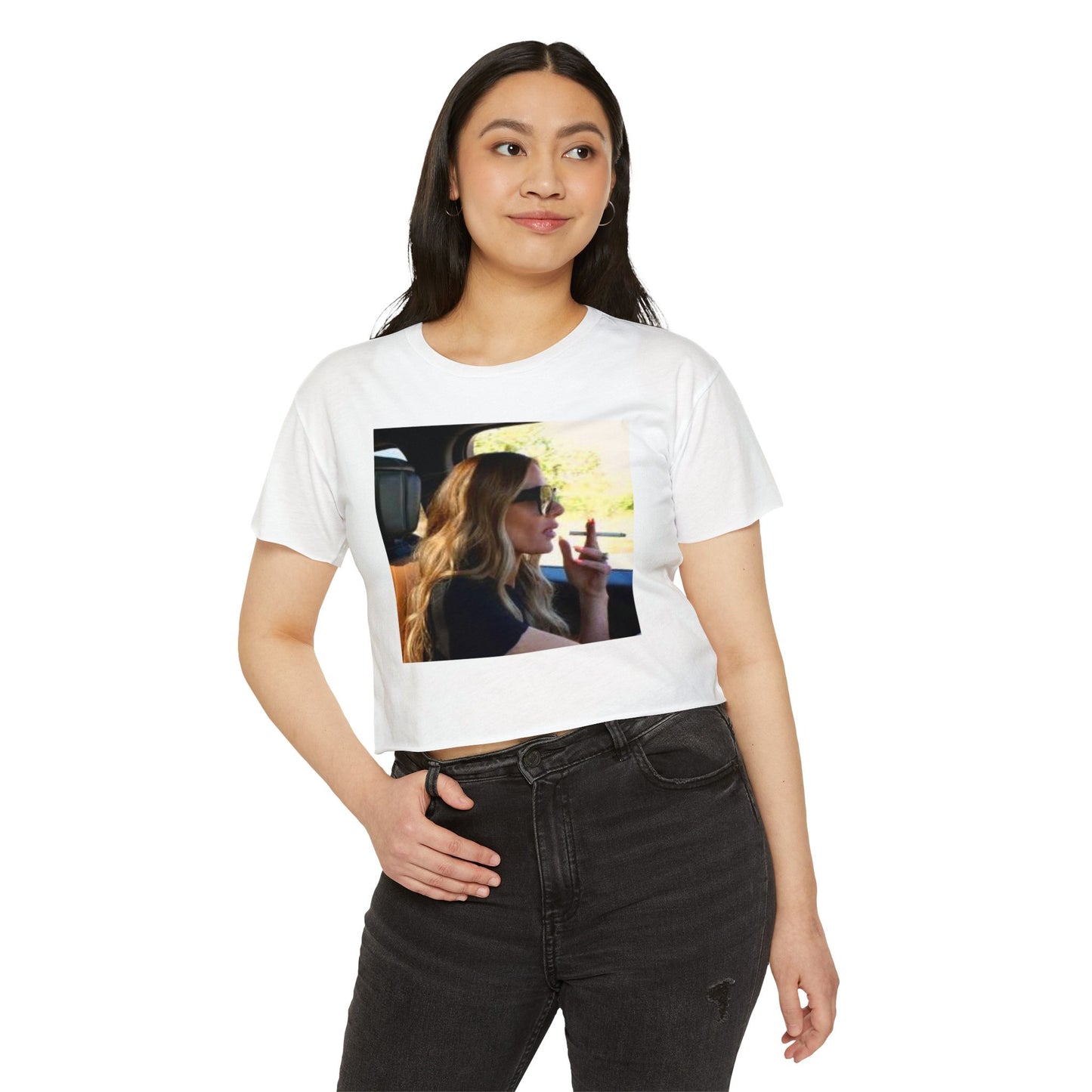 Dorit Kemsley Smoking Meme Crop T-Shirt – Glamour. Chaos. Nicotine.