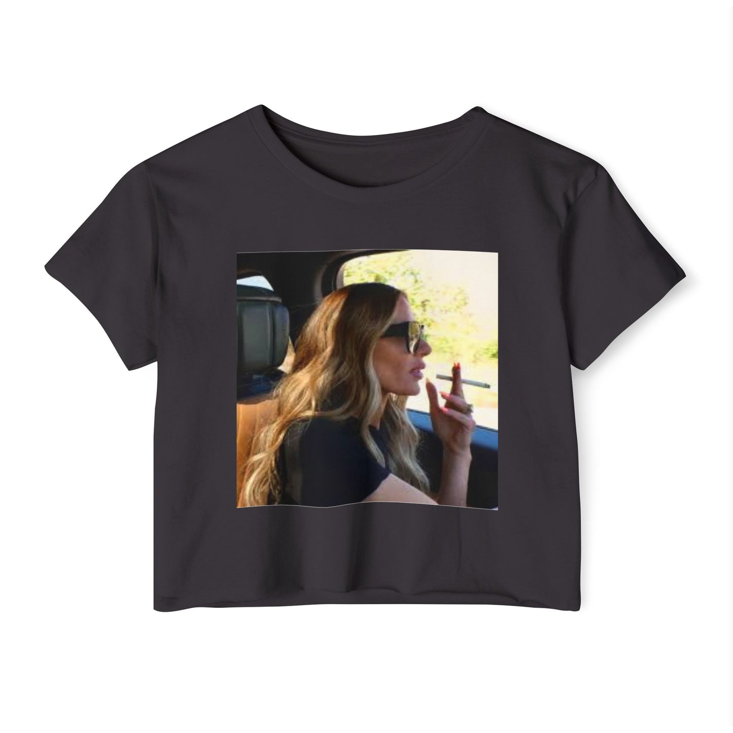 Dorit Kemsley Smoking Meme Crop T-Shirt – Glamour. Chaos. Nicotine.